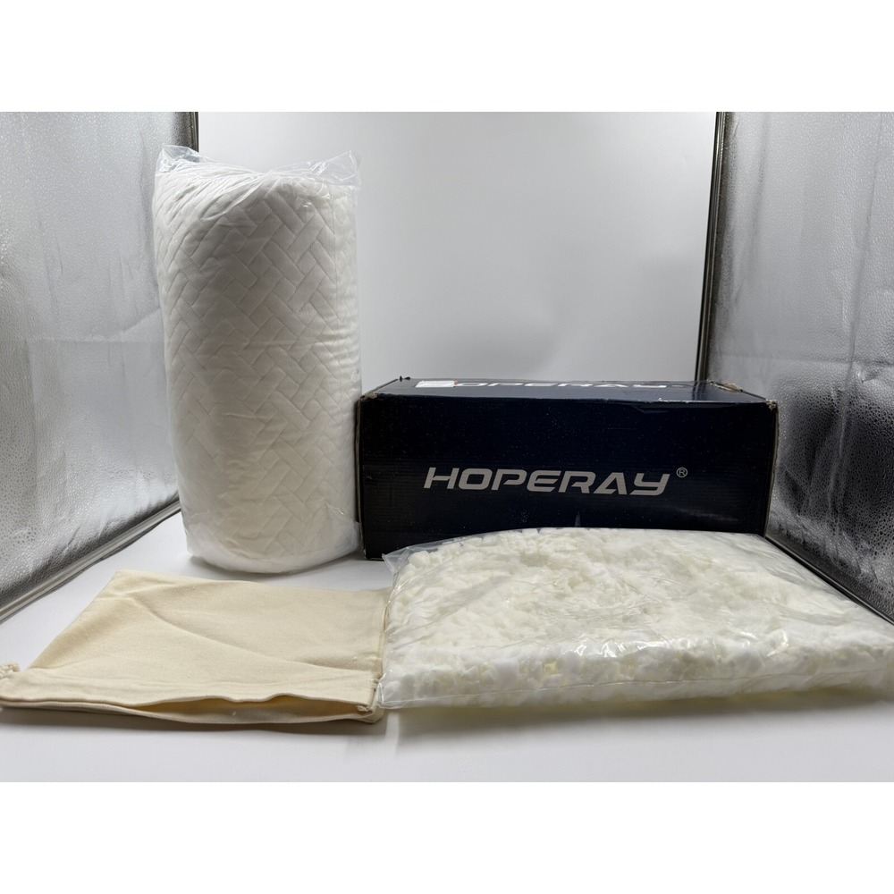 Hoperay Bed Neck Pillows for Sleeping - Bedding‎ Shredded Memory Foam Firm Queen